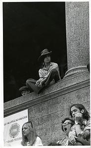 Weary students at end-the-strike meeting at university