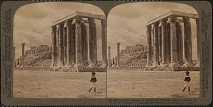 Splendid columns of temple of Olympian Zeus - Acropolis at W.N.W., Athens