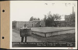 Collins Manufacturing Co., looking westerly at process water treatment plant, Wilbraham, Mass., Jul. 24, 1935
