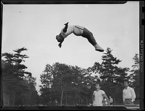 Henry Etheridge on trampoline