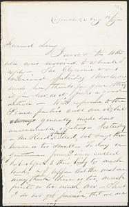 Letter from Thomas F. Cordis to John D. Long, August 12,1869