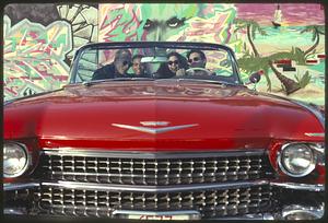 Driving mural, South End, with 1959 Cadillac, Peters Park