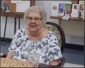 Sandy Sexton, bingo at the Senior Center