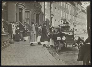 Nurses + aides plastering out for the day - from the Institution District Nursing Association.