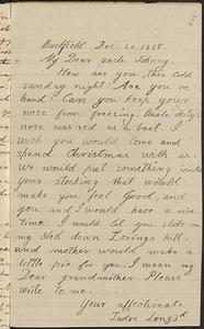Letter from Zadoc Long III to John D. Long, December 20, 1868