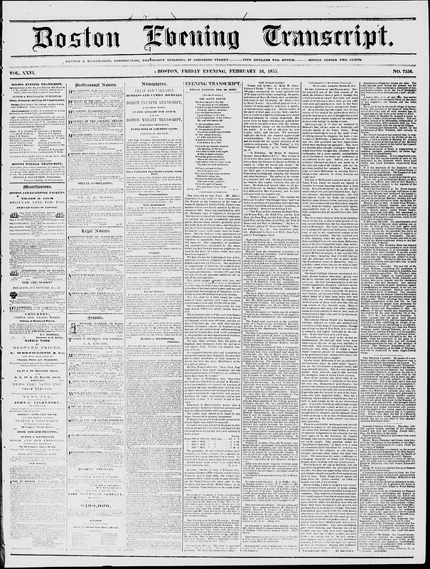 Boston Evening Transcript - Digital Commonwealth