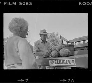 Albert Elwell selling produce