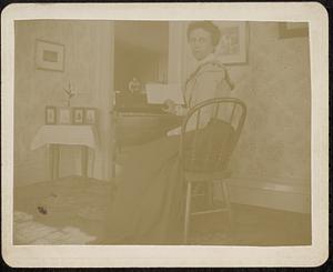 Abbie Billings seen seated at a desk