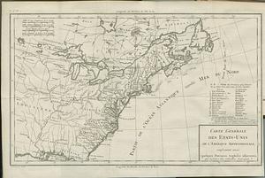 Carte générale des Etats-Unis de l'Amerique Septentrionale, renfermant aussi quelques provinces angloises adjacentes, pour les lettres d'un cultivateur amériquain