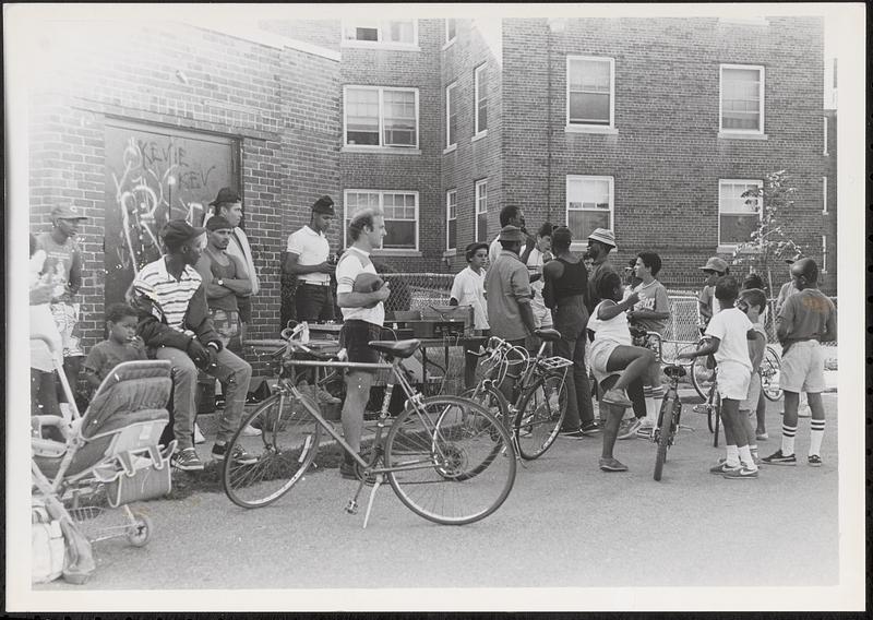 Neighborhood party in Newtowne Court