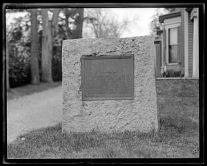 Marker for home of Samuel Francis Smith who wrote hymn "America," Newton
