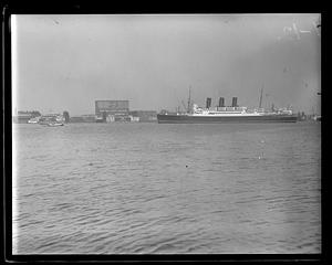 Unidentified ocean liner, either the RMS Transylvania or the Caledonia
