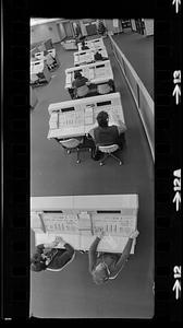 New England Telephone "button boards" in use, Boston