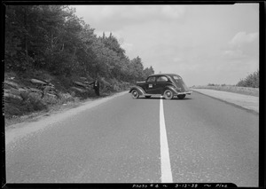 Automobile accident, Daniel Shays Highway, Pelham, Mass., Sep. 13, 1938