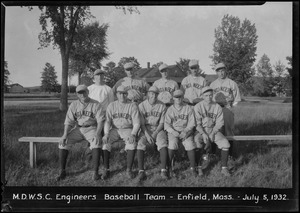 M.D.W.S.C. Engineers baseball team, Enfield, Mass., July 5, 1932