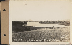 View of Greenwich Lake to Mount Pomeroy, Greenwich, Mass., Sep. 15, 1929