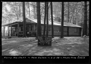 Harry Hackett, main cabin, New Salem, Mass., June 2, 1938