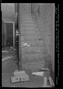 Frank J. Whitney estate, looking easterly at hall and staircase, Dana, Mass., Aug. 22, 1938