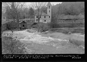 Swift River, flood photo, looking northwesterly at Enfield Dam, Mass., 1:50 PM, Sept. 23, 1938