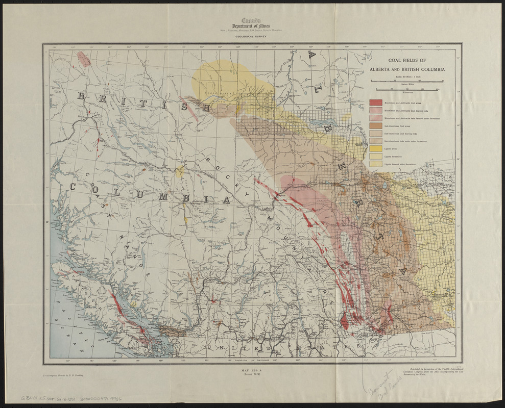 Coal fields of Alberta and British Columbia