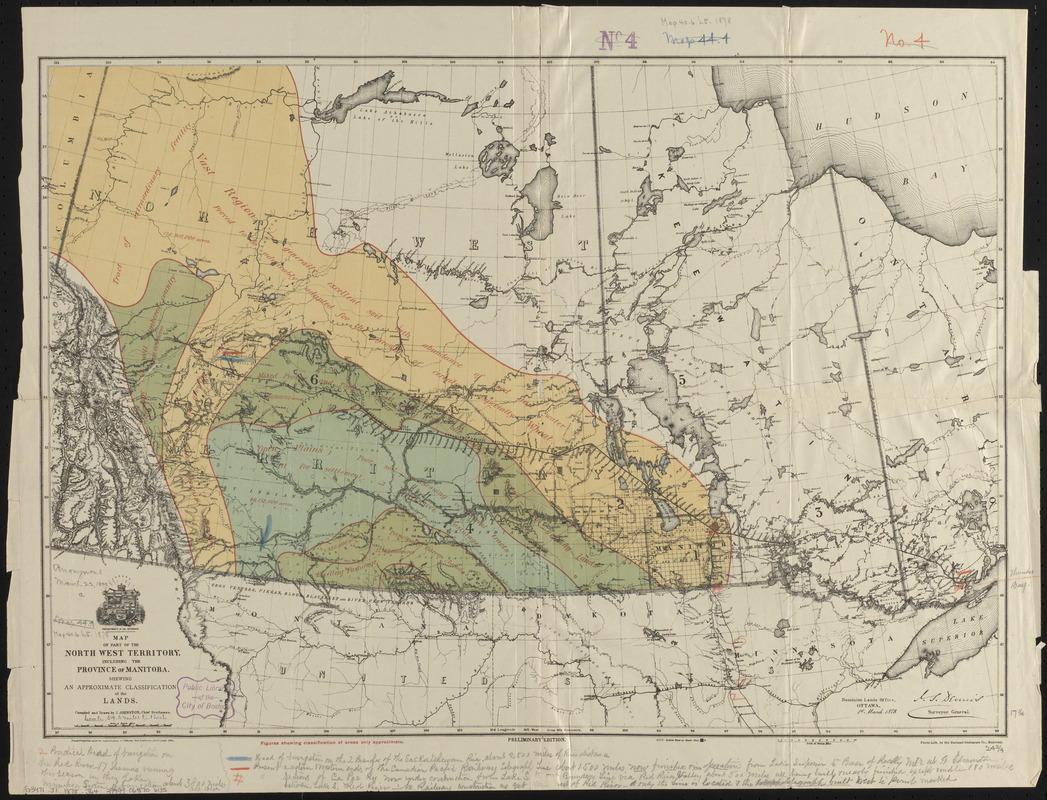 Map of part of the North West Territory, including the province of Manitoba