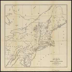 Map of the New England and Middle Atlantic States