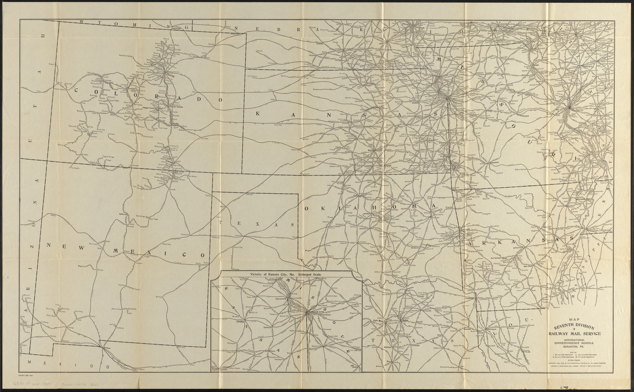 Map seventh division railway mail service