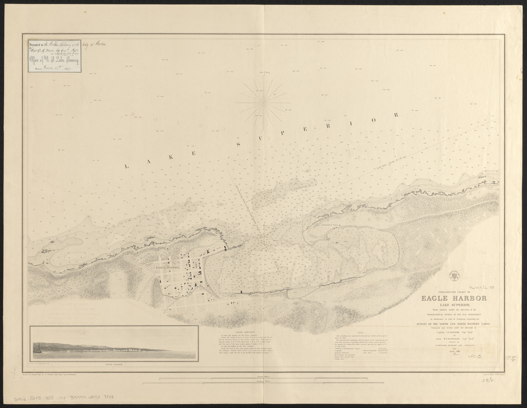 Preliminary chart of Eagle Harbor, Lake Superior