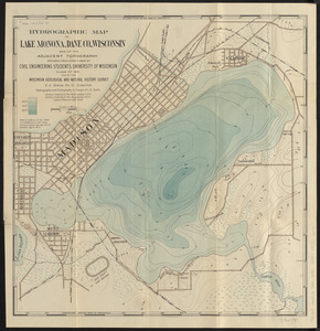 Hydrographic map of Lake Monona, Dane Co., Wisconsin and of the adjacent topography