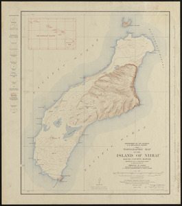 Topographic map of the Island of Niihau, Kauai County, Hawaii