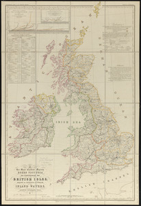To her most excellent majesty Queen Victoria this hydrographical map of the British Isles, exhibiting the geographical distribution of the inland waters