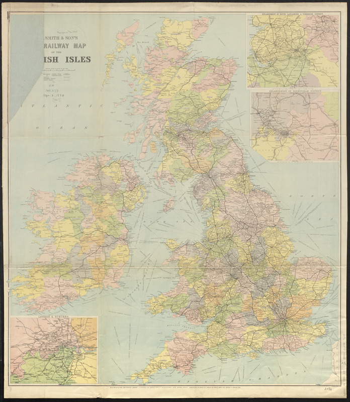 W.H. Smith & Son's new railway map of the British Isles