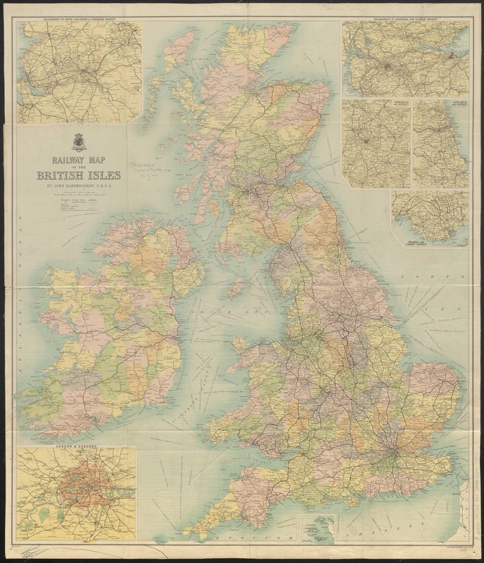 Railway map of the British Isles