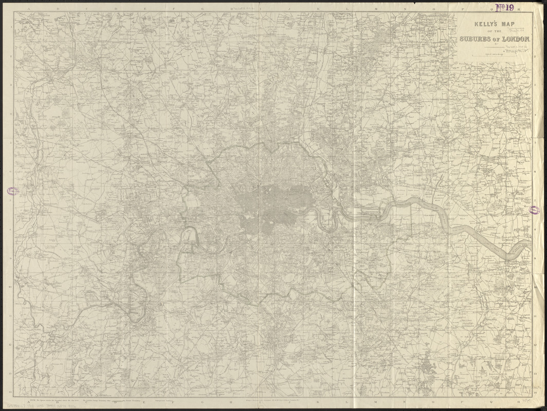 Kelly's map of the suburbs of London