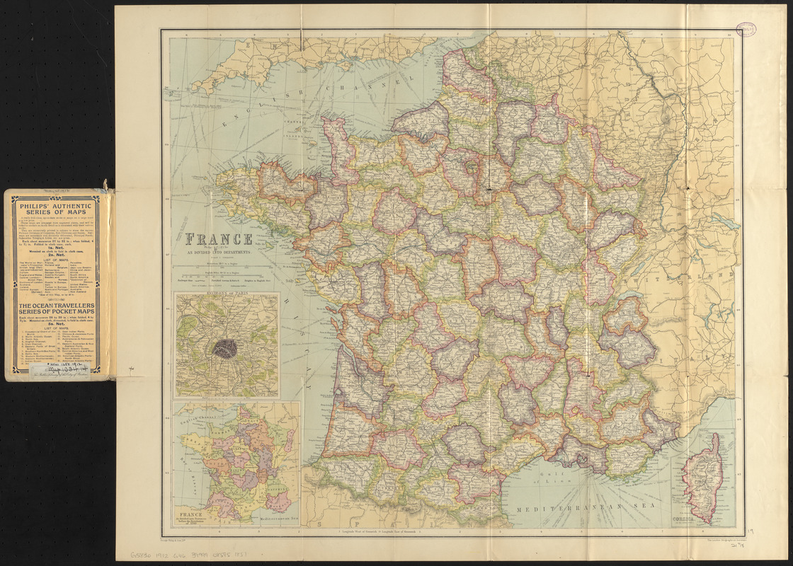 France as divided into departments