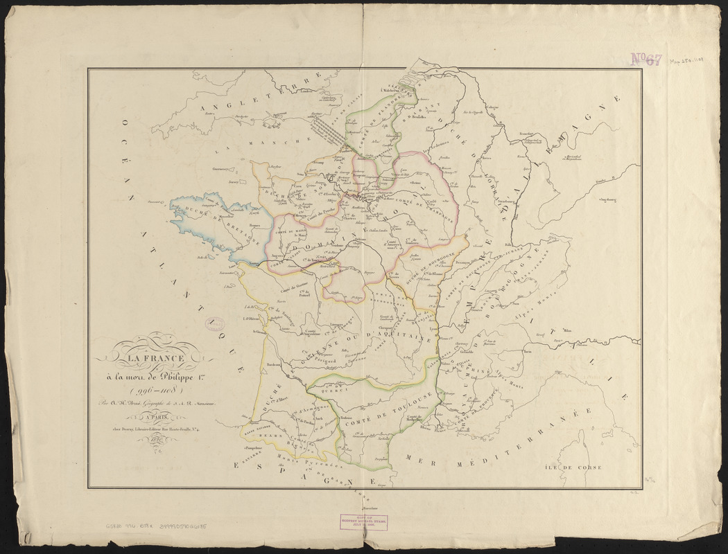 La France à la mort de Philippe 1er. (996-1108)