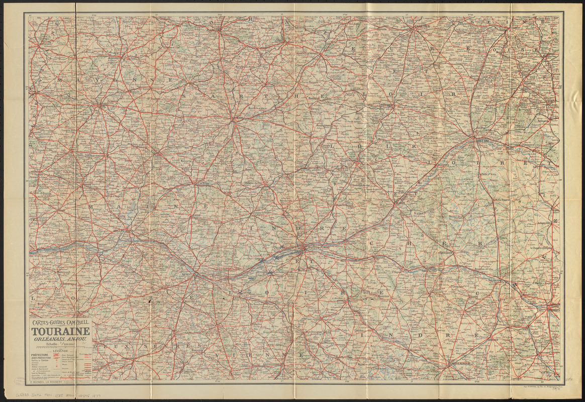 Cartes-guides Campbell Touraine, Orléanais, Anjou
