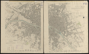Western division of Paris, containing the quartiers; Eastern division of Paris, containing the quartiers