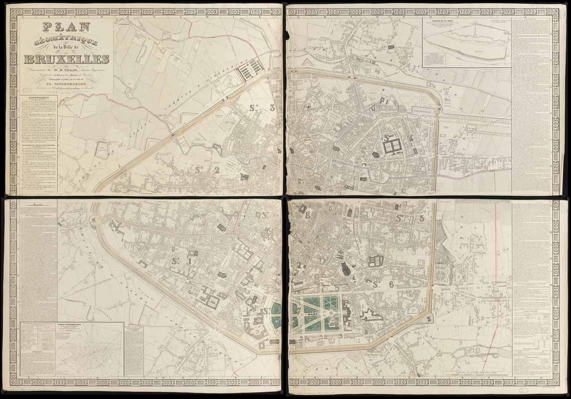 Plan géométrique de la ville de Bruxelles