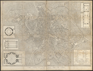 Carta topografica dei cantoni di Roma ridotta alla mezza scala