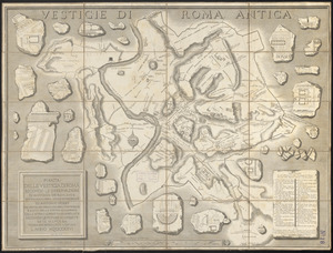 Carta topografica dei cantoni di Roma ridotta alla mezza scala dalla pianta  levata in 1845 e 1846 per il Barone di Moltke Ajutante in campo di S.A.  Reale il Principe Enrico di