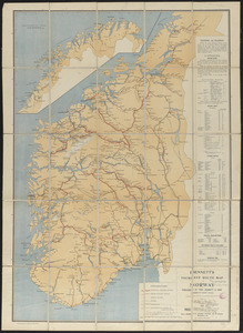Bennett's tourists' route map of Norway