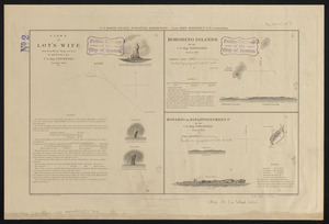 Views of Lot's Wife, taken from Meares' Voyage and from the sketch-book of the U.S. Ship Vincennes, November 1854 ; Borodino Islands by the U.S. Ship Vincennes, October 1854 ; Rosario or Disappointment Id. by the U.S. Ship Vincennes, October 1854