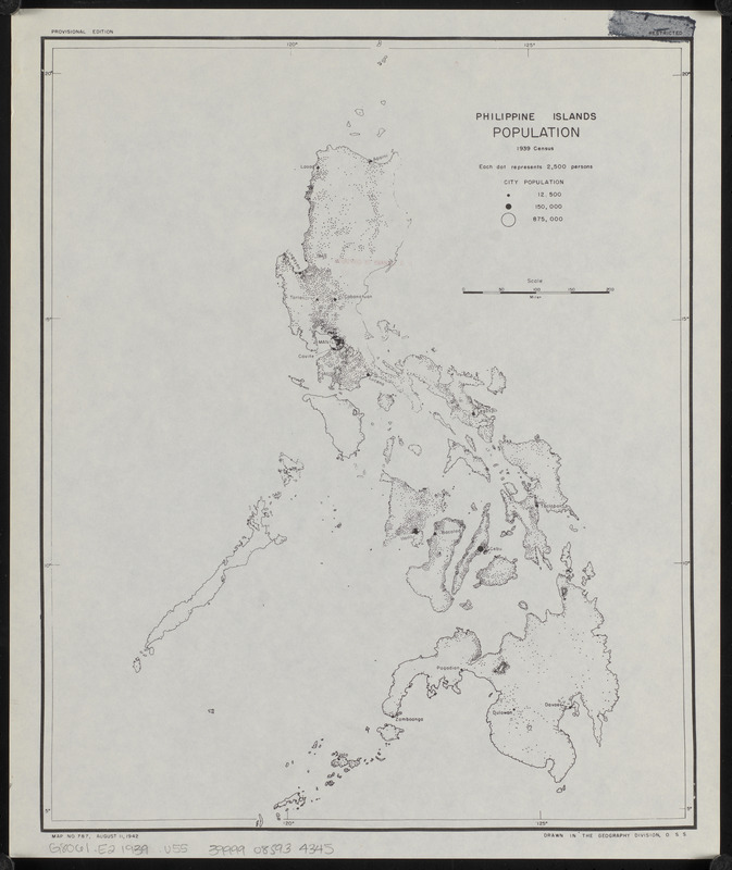 Philippine Islands Population 1939 Census Digital Commonwealth