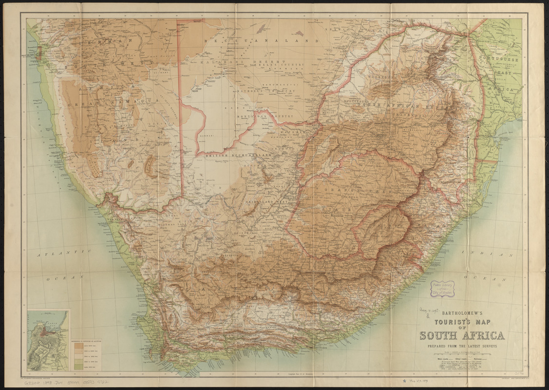 Bartholomew's tourist's map of South Africa prepared from the latest surveys