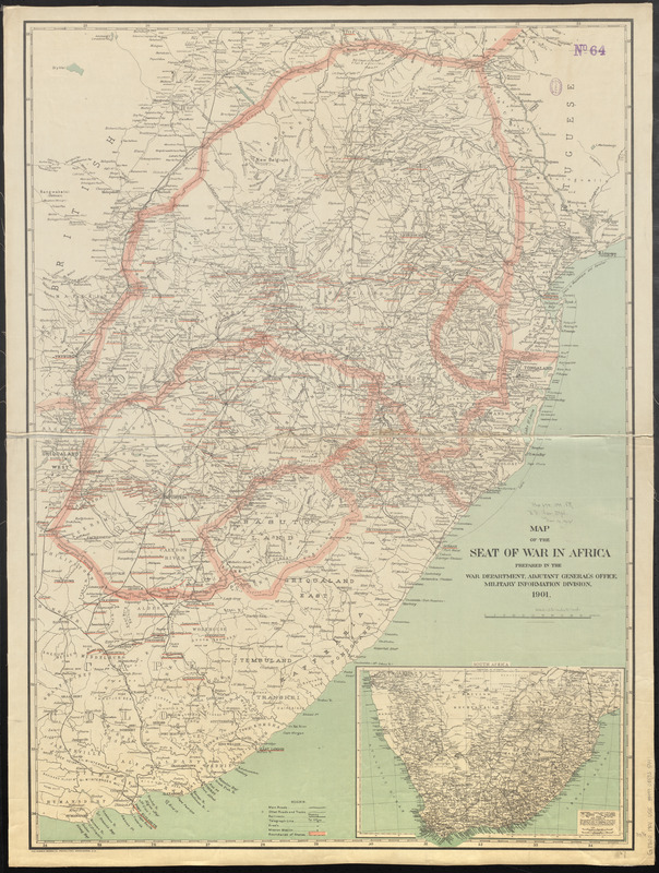 Map of the seat of war in Africa