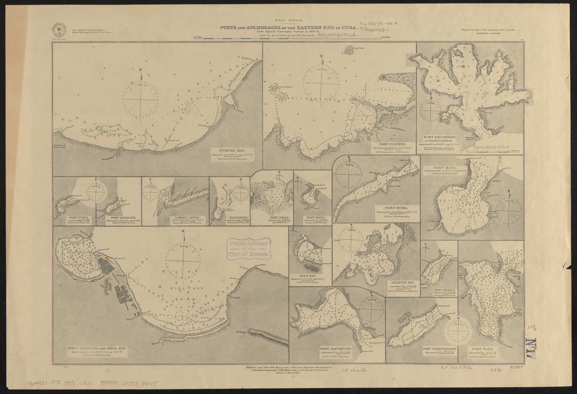 West Indies, ports and anchorages at the eastern end of Cuba
