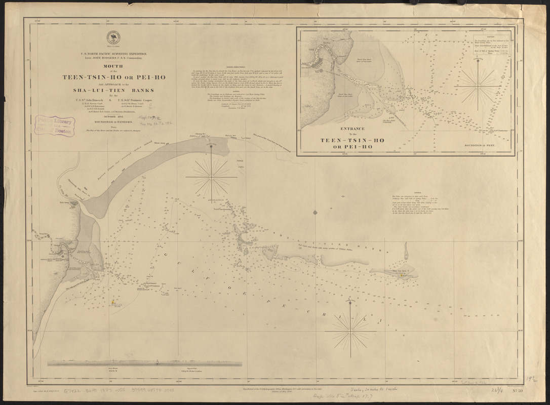 Mouth of the Teen-tsin-ho or Pei-ho and approach to the Sha-lui-tien banks