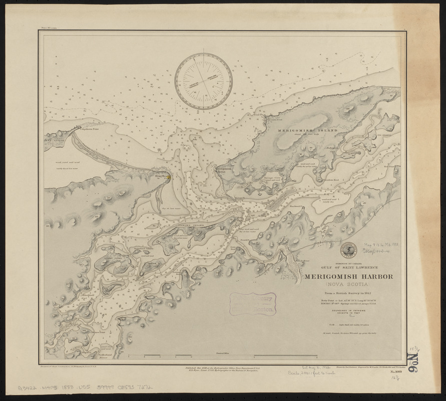 Dominion Nova Scotia Map Dominion Of Canada, Gulf Of Saint Lawrence, Merigomish Harbor (Nova Scotia)  - Norman B. Leventhal Map & Education Center