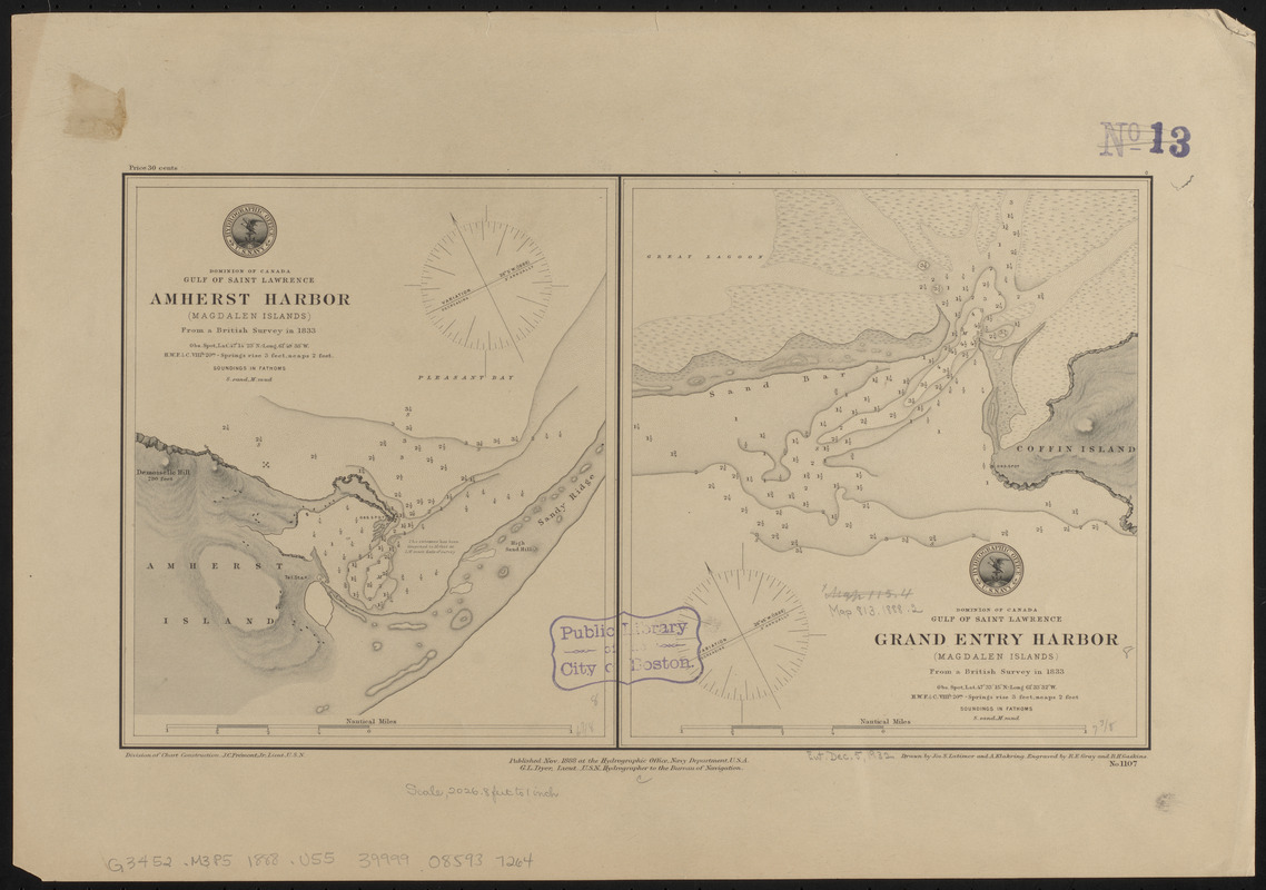 Dominion of Canada, Gulf of Saint Lawrence, Amherst Harbor (Magdalen Islands)